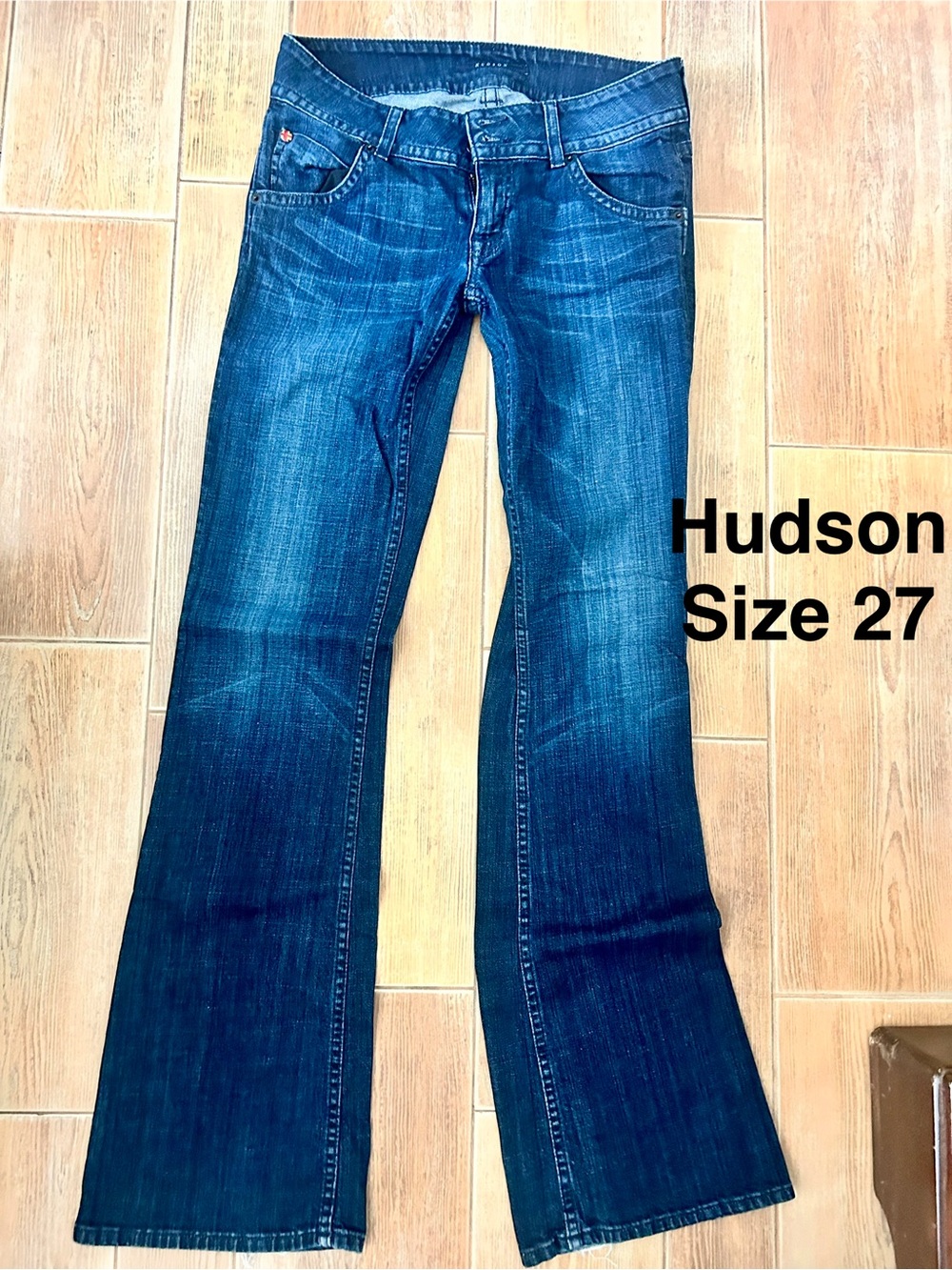 Hudson Jeans Dark Blue Flare Wide Leg Jeans